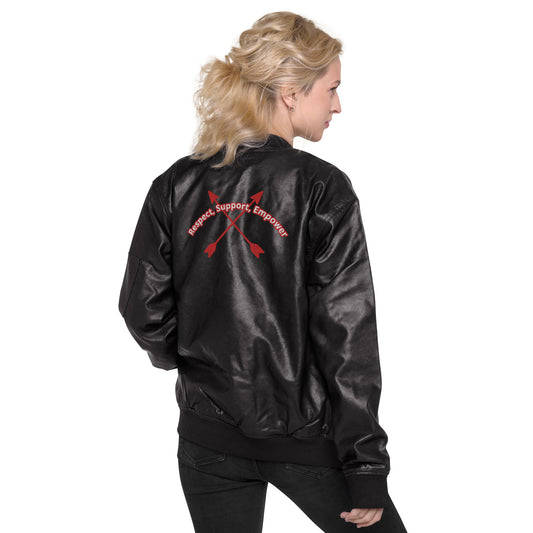 Leather Bomber Jacket