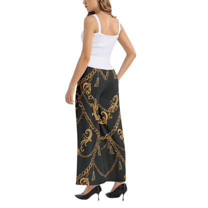 Elastic Waist Wide Leg Pant